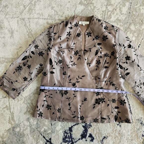 Vintage 80s shimmer evening jacket - Picture 6 of 8